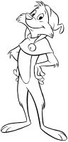 A coloring page of simsala grimm